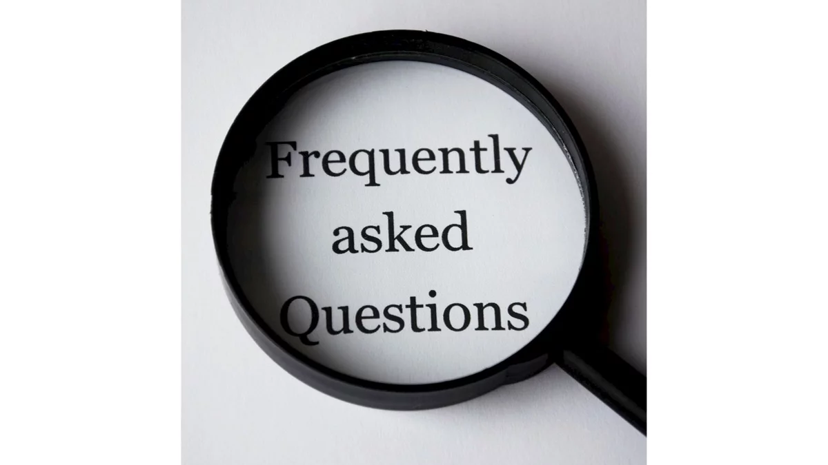 Frequently asked questions in a magnifying glass