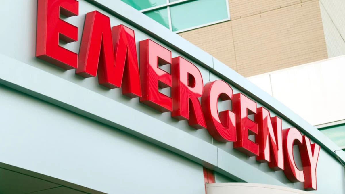 Emergency sign - getting help in a mental health crisis